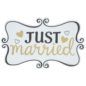 Set of 2 | "Just Married" Large Magnets
